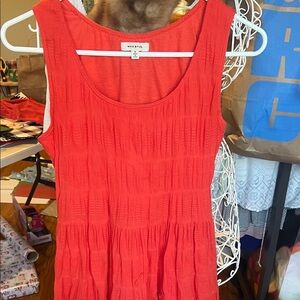Max Studio Vibrant Red sleeveless dress